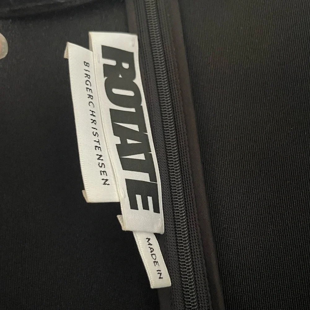 Rotate Birger Christensen Black Puff Sleeve Mini Dress - Picture 3 of 9